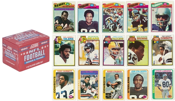 1977-79 Topps Football Complete Sets Run (3) Plus 1990 Score Rookie & Traded Set 
